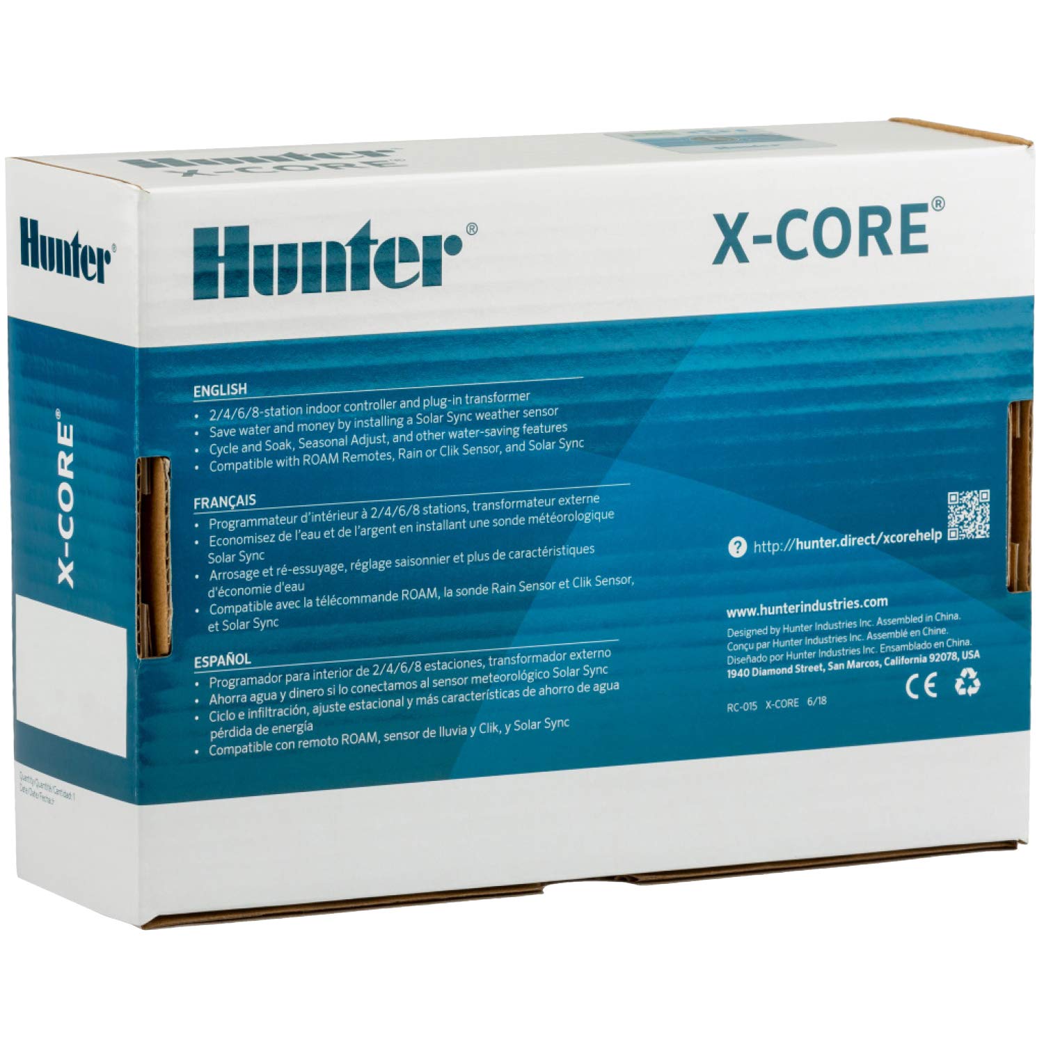 Hunter X-Core XC400I 4 Zone Sprinkler Controller, Indoor Irrigation Timer for Lawn and Garden, Easy DIY Install, Memory Backup, Seasonal Adjust, Grey - Image 5